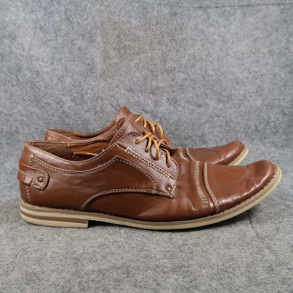 Day Five Shoes Mens 10 Derby Dress Oxford Formal Classic Brown Lace Up Sneaker